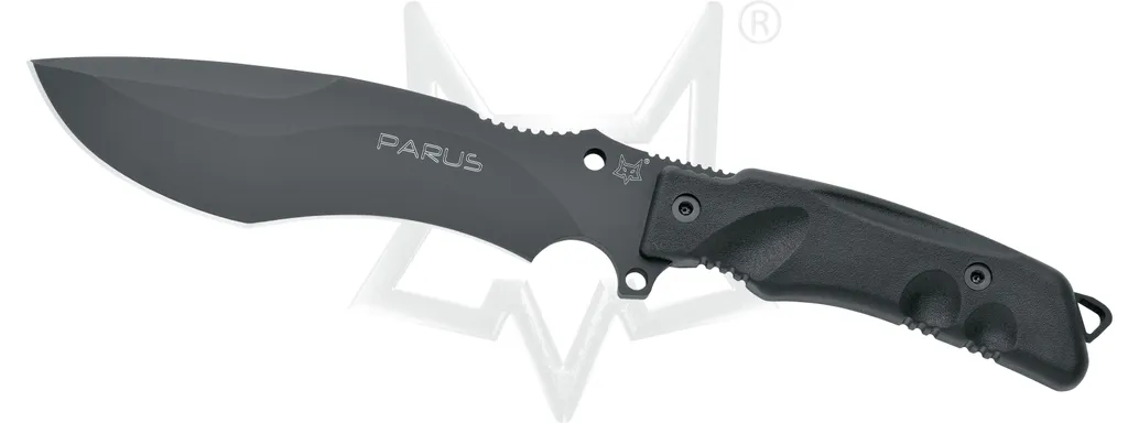 Couteau FOX FKMD Parus noir avec kit de survie tactique militaire