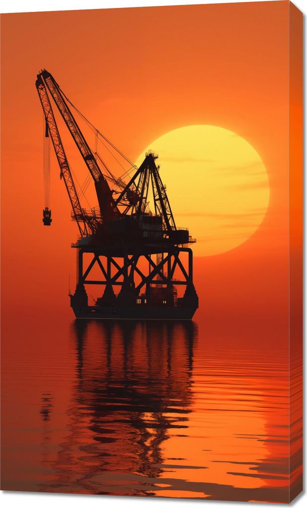 Bild 60x100cm Silhouette der Industrie