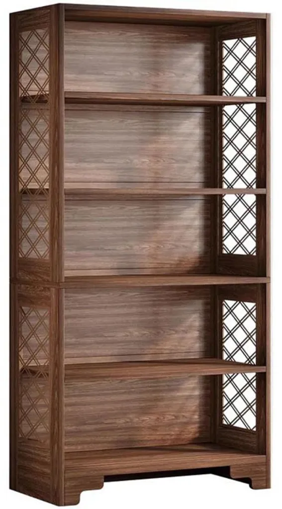 Meuble bibliothèque pour ranger vos livres et classeurs marron 180cm