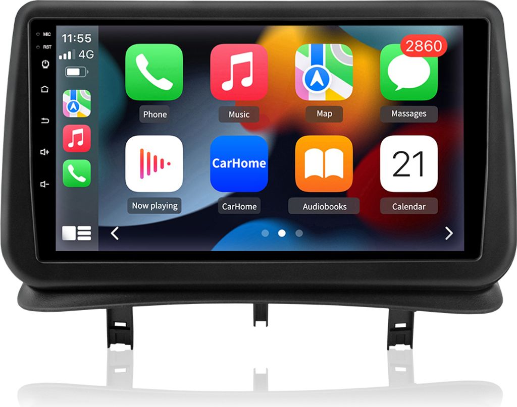 9"6+128G Android13 Autoradio 8kern Für Renault Clio3 2005 -2014 GPS Navi carplay BT FM SWC 4GSIM DAB+