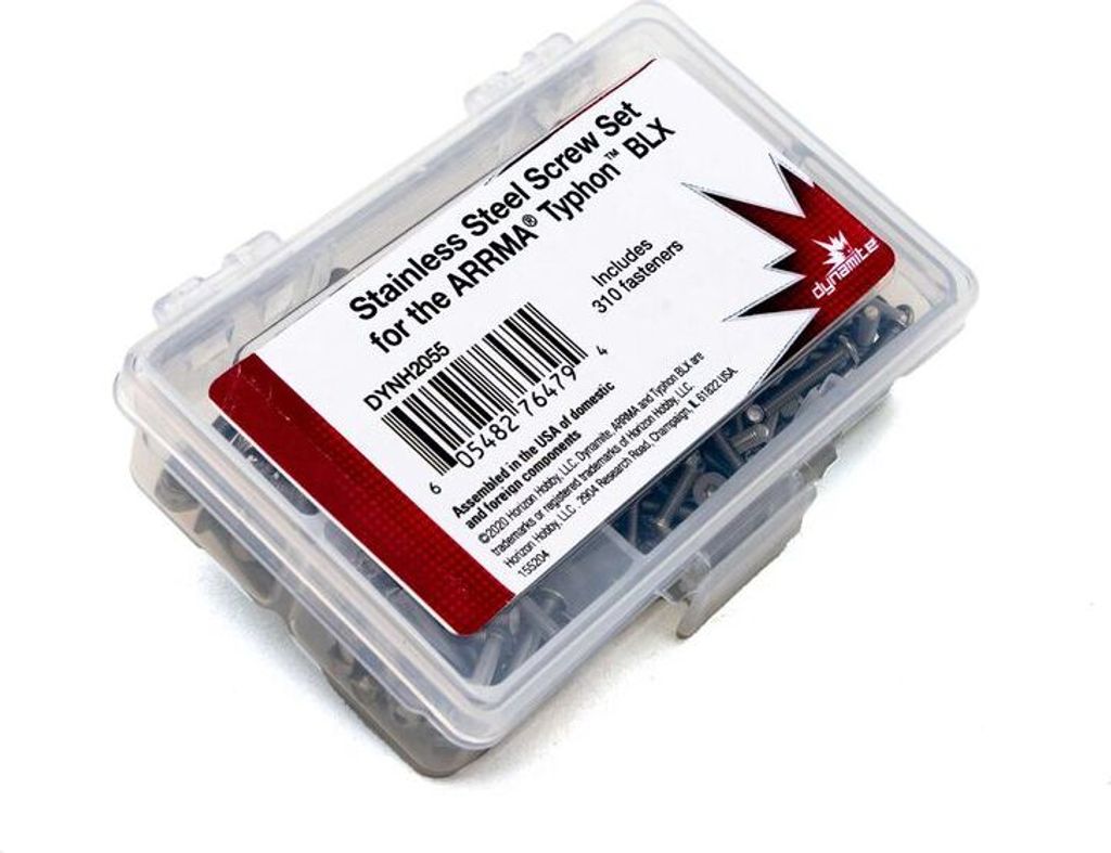 Dynamite Stainless Steel Screw Set: Arrma Typhoon BLX