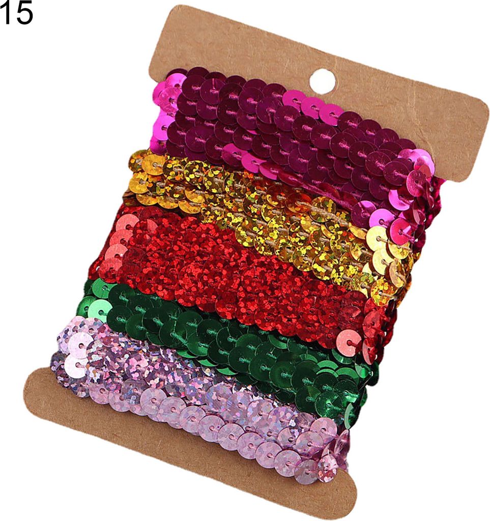 1 Roll -Pailletten -Trimmausstattung glänzender Schnitzel 10 -Yard -Nähen Crafts Pin-15