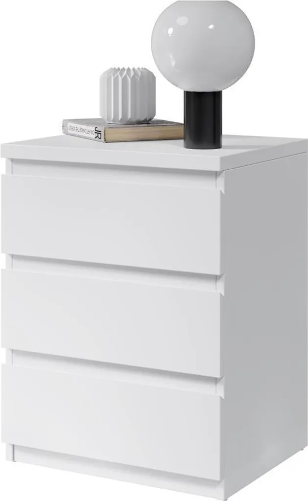 Table de Nuit Olli Blanche Haute de 61 cm - Design Scandinave et Épuré