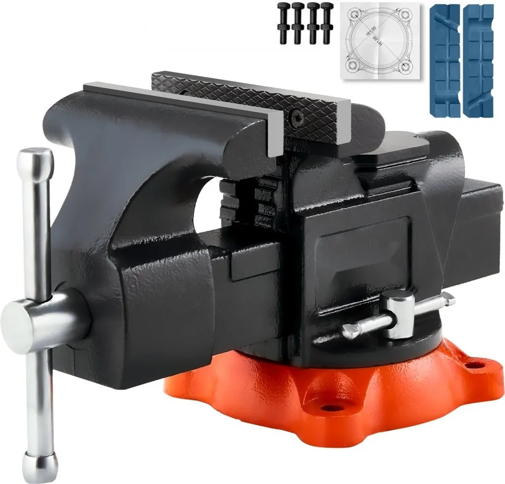 Étau d'atelier incassable 127mm en fonte ductile à base pivotante