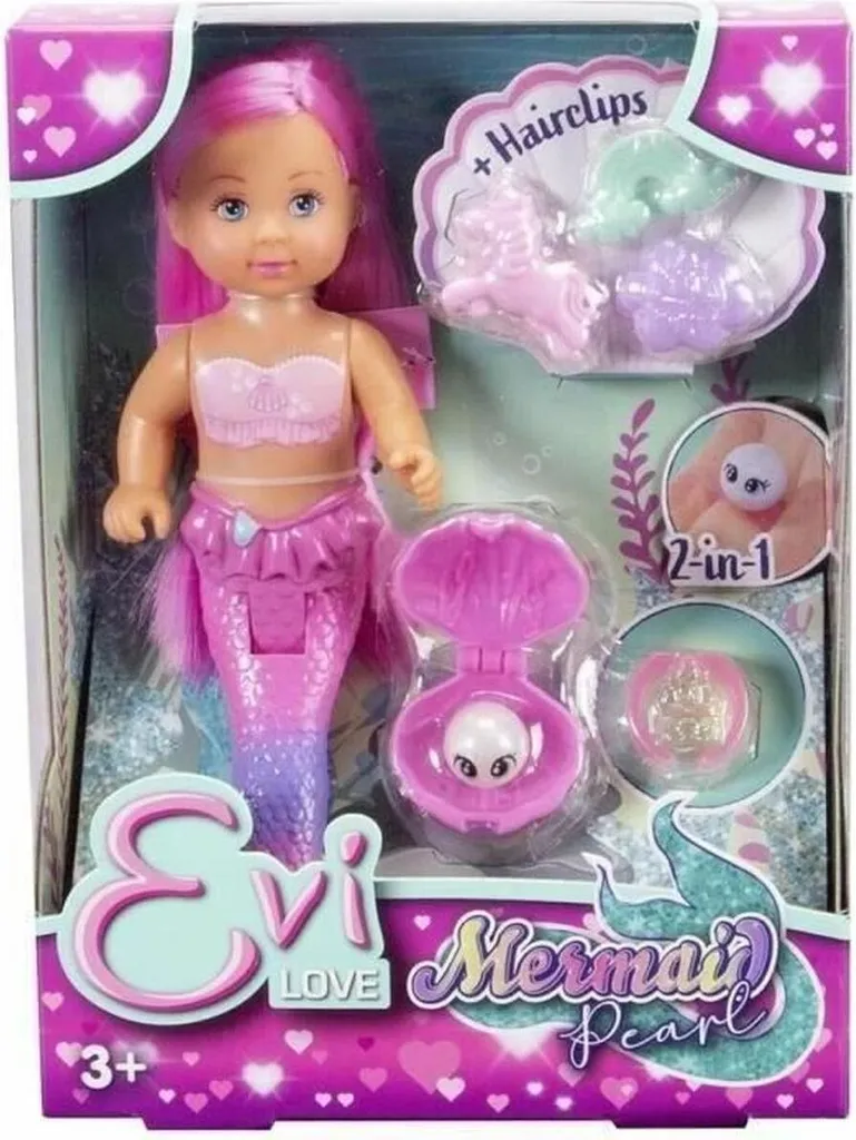 Petite Poupée Evi Love Sirène Simba - Jouet Compact et Facile à Ranger