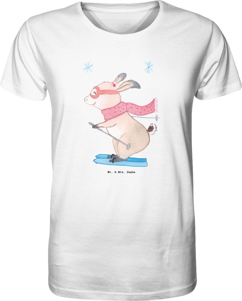 Mr. & Mrs. Panda T-Shirt Hase Skifahren Größe S - Weiß - Geschenk, Skirennen, Tshirt, Skisport, Herren-T-Shirt, Ski fahren, Skiwettbewerb, Shirt...
