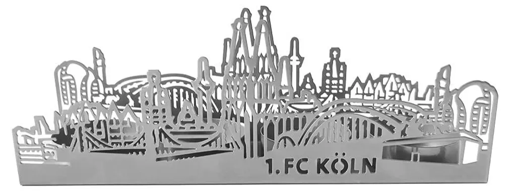 Photophore 1. FC Köln avec Skyline de Cologne porte-bougie décoratif