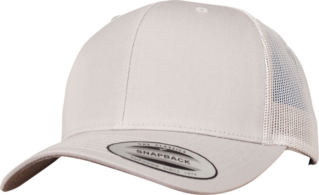 FLEXFIT 6606 | Retro Trucker Cap / Kappe / Mütze / Hut - Farbe: Silver - Größe: One Size