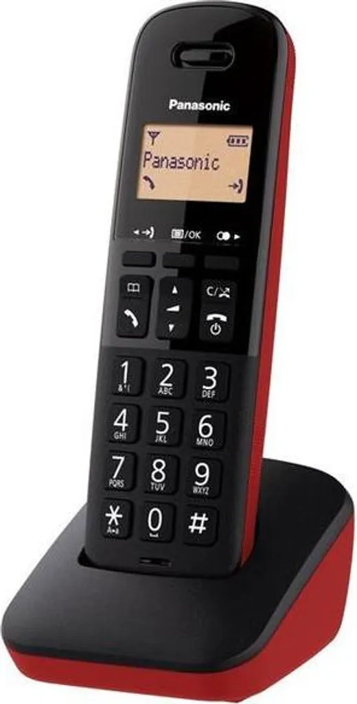 Cordless Digitale Panasonic KX-TGB610JTR | Design Elegante Rosso e Nero