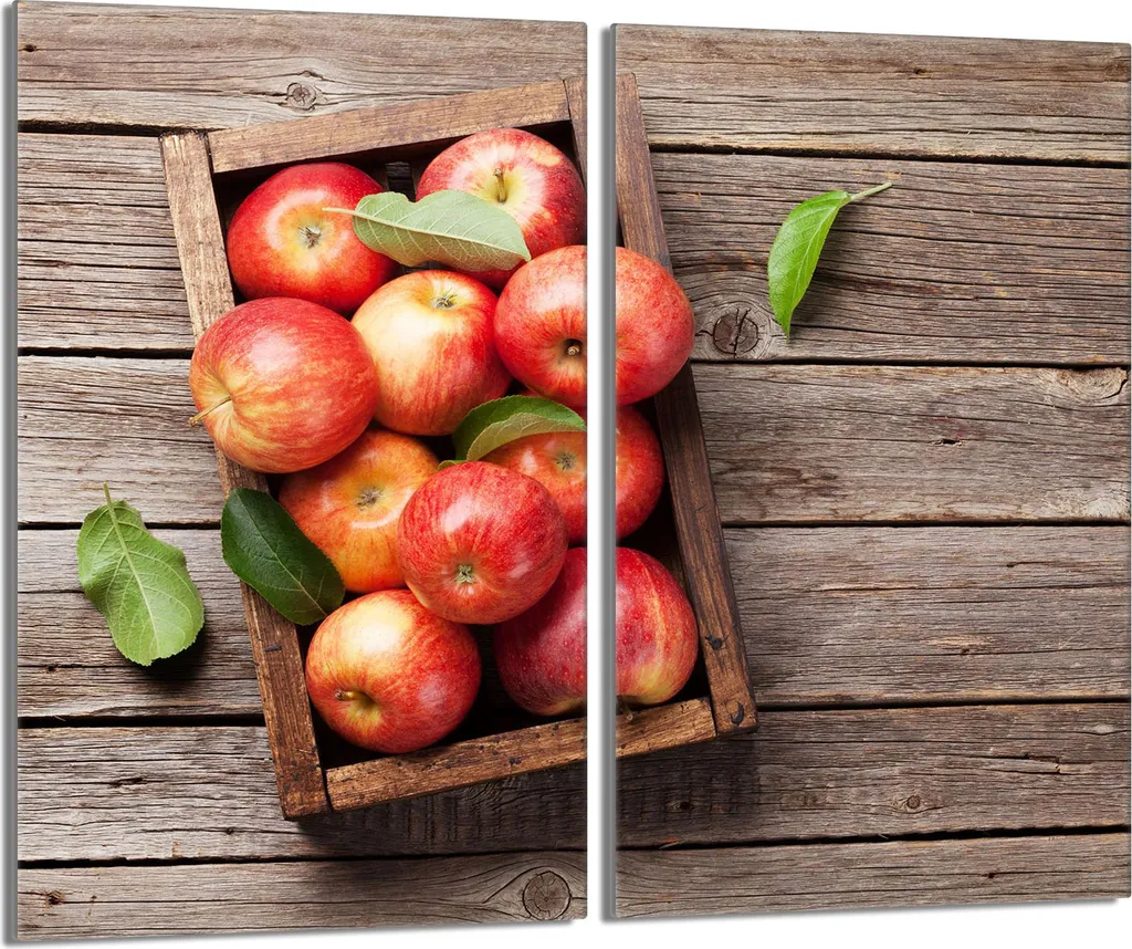 Copri Piano Cottura 2 Pezzi 30x52 Vetro Legno di Mele | Protezione Elegante