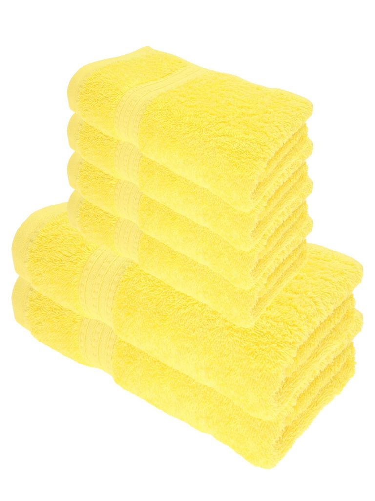 Julie Julsen BIO Duschtuch-Set 6 tlg. 2 Dusch- 4 Handtücher Citrone