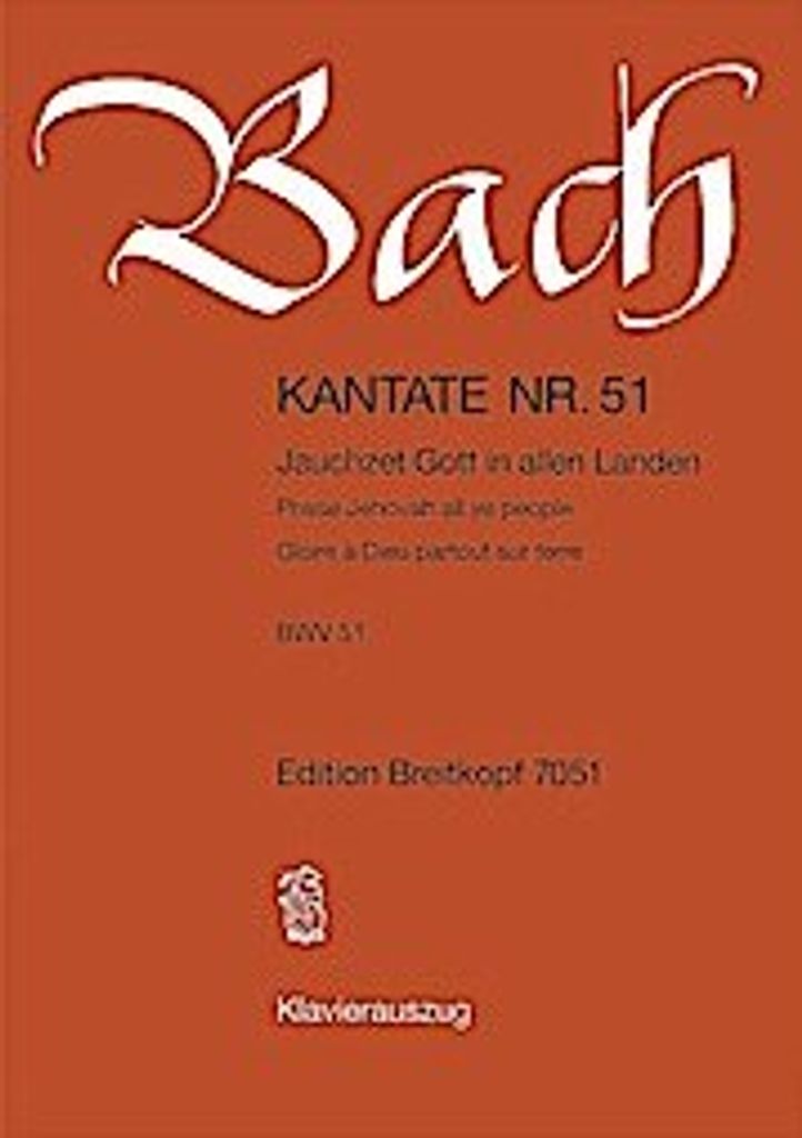 Kantate Nr.51 C-Dur, Klavierauszug