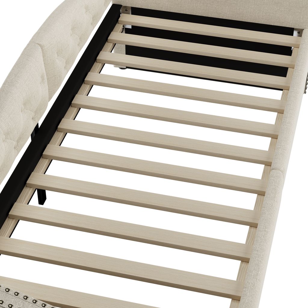 Łóżko tapicerowane Flieks 90x200cm z 2 szufladami, sofa Zdjęcie produktu 10