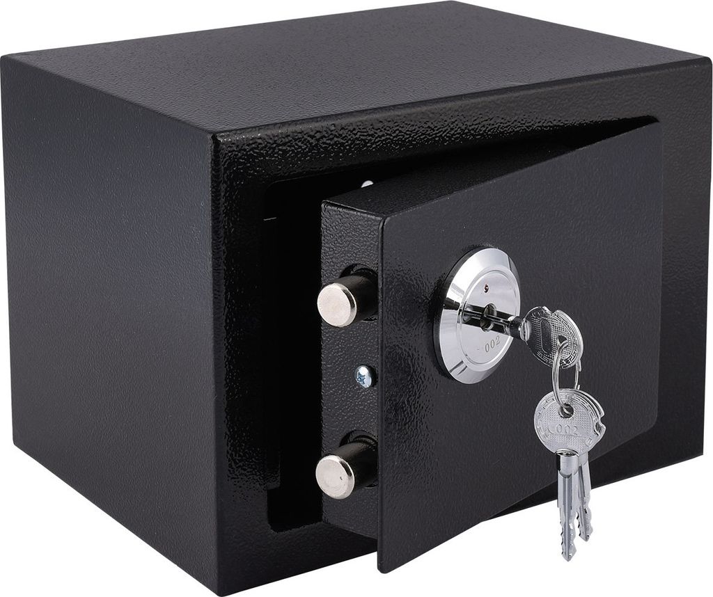 SEVICO Safe Möbeltresor Dokumententresor Geldschrank Tresor mit Schlüssel Wandtresor für Zuhause, Geschäft, Büro, Hotel 17x23x17cm F193-CZ