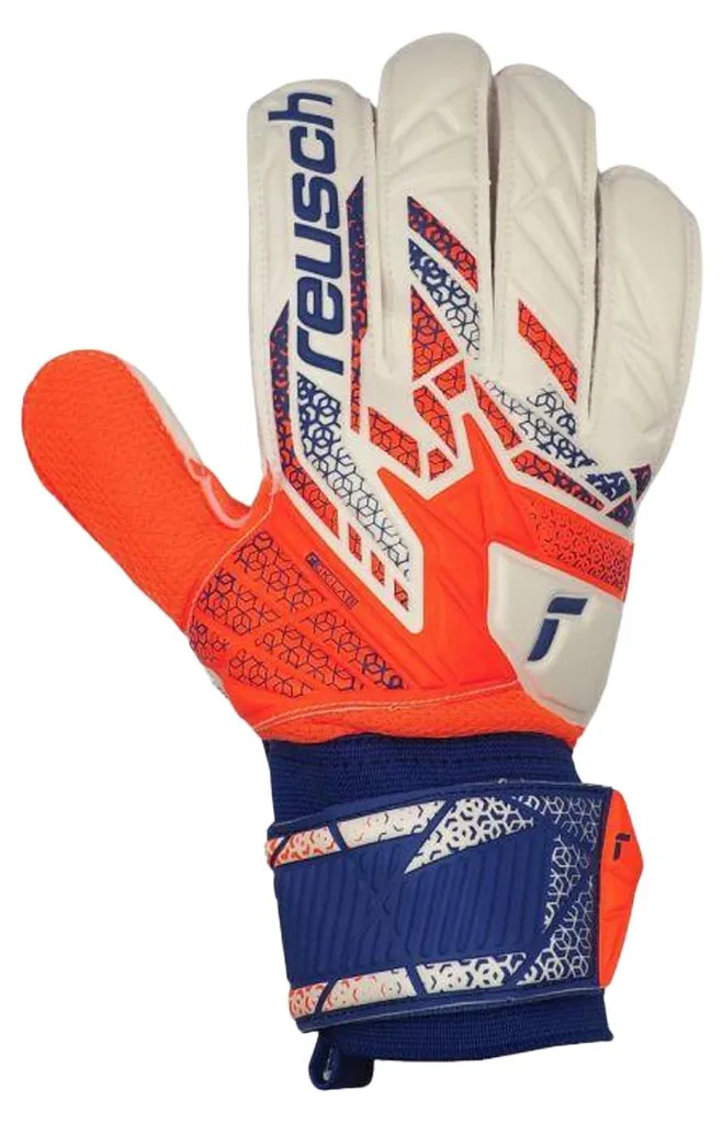 Gants Reusch Attrakt Solid PP10431 avec paume résistante blanc orange