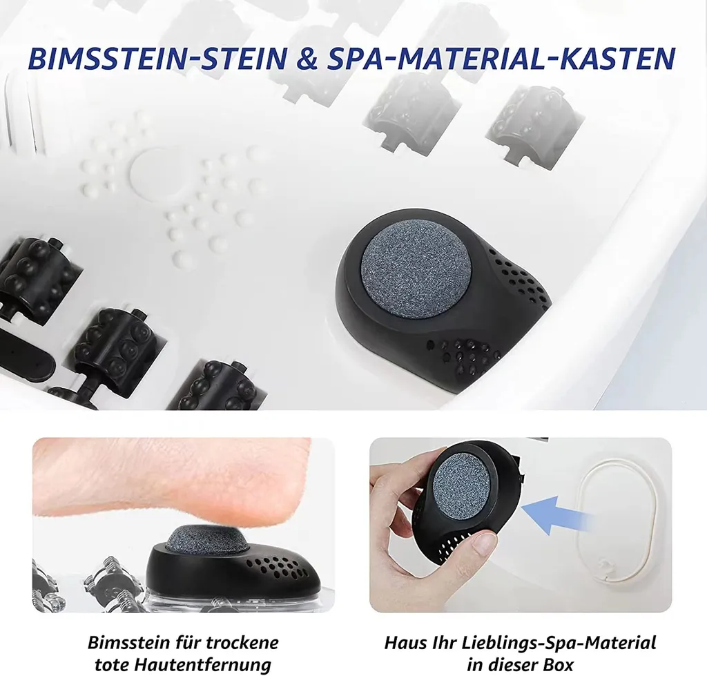 Baignoire pour les pieds électrique avec fonction massage relaxante - 6