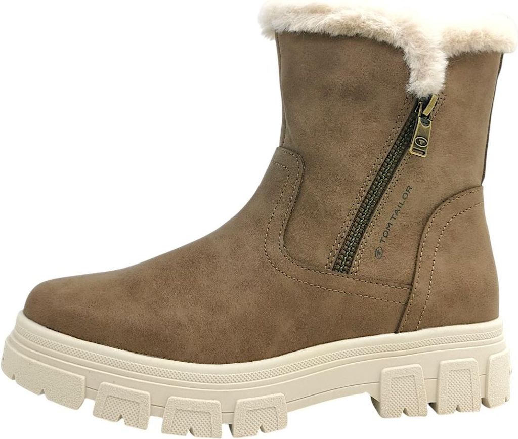 Tom Tailor Damenschuhe Stiefel Reißverschluss Braun Freizeit, Schuhgröße:40 EU
