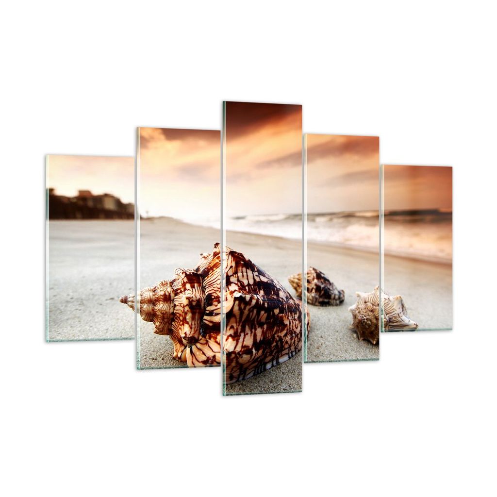Bilder auf glas - Strand schön karibisch bunt - 150x100cm - Glasbilder - Wandbilder - Kunstdruck - zum Aufhängen bereit - Wanddekoration aus Glas...