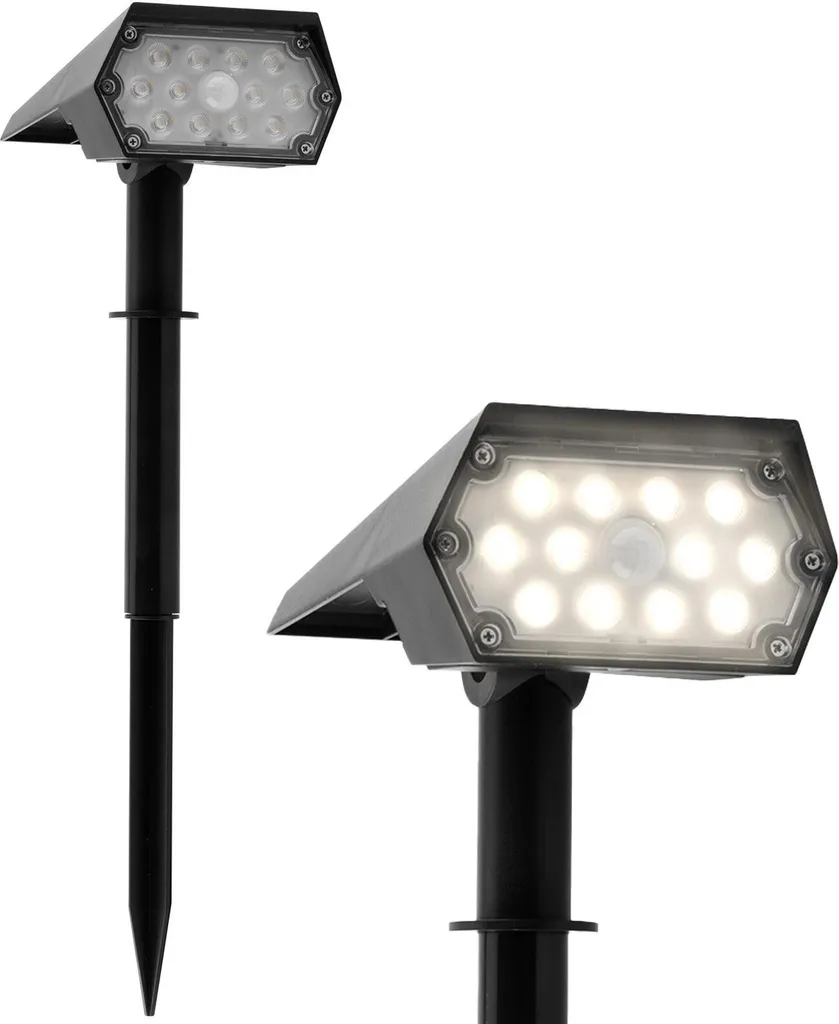 Projecteur solaire orientable LED avec détecteur crépusculaire IP44