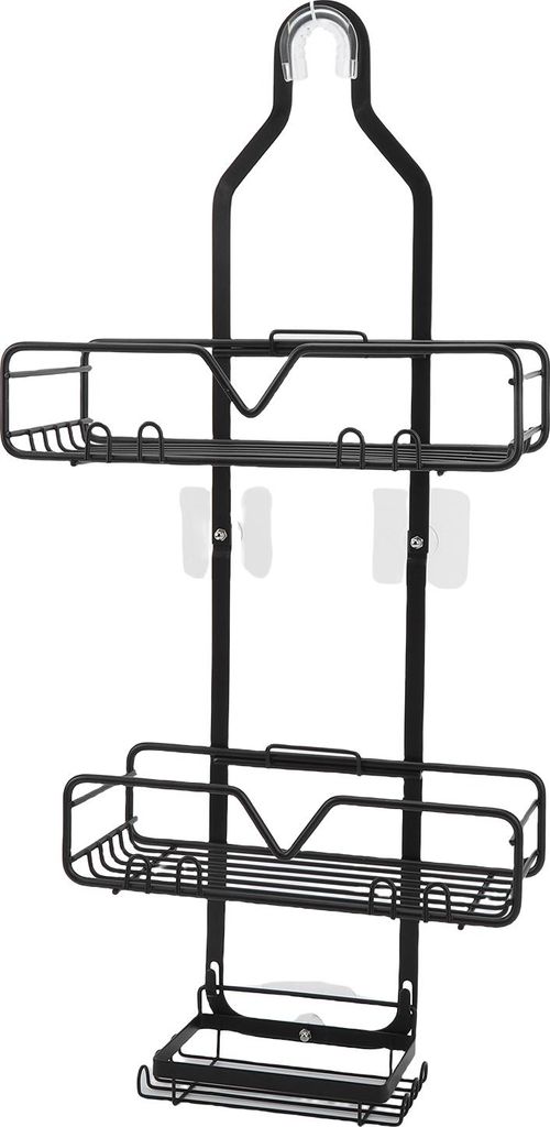 Hängende Dusche Veranstalter gefrostet schwarz minimalistischen modernen Multi Layer High Kohlenstoffstahl über Kopf Dusche Caddy für Shampoo K...