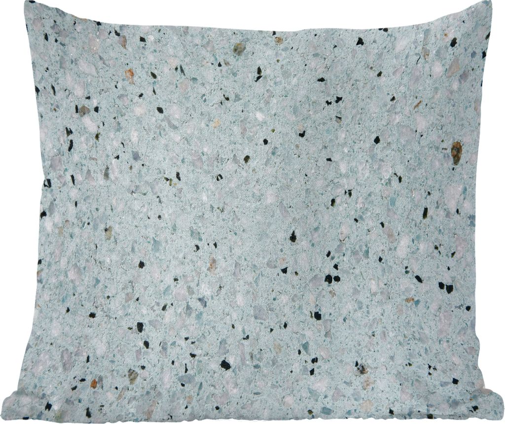 MuchoWow Zierkissen Sofakissen Wohnzimmer Dekokissen 50x50 cm Marmor - Punkte - Blau - Komfort - Sofakissen