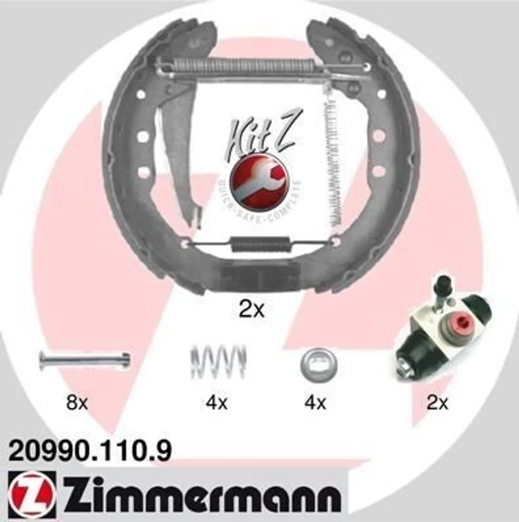 Plaquettes de frein Zimmermann 20990.110.9 pour VW Caddy II et Inca