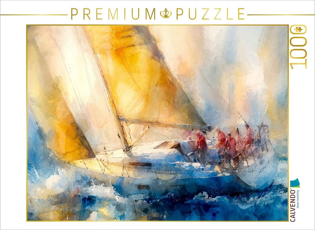 CALVENDO Puzzle Volle Kraft voraus mit Mut und Ausdauer | 1000 Teile Lege-Größe 64x48cm Foto-Puzzle für glückliche Stunden