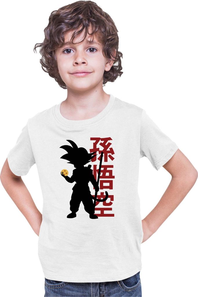 Kinder T-Shirt Dragon Anime Manga Ball Z Goku 25, 7-8 Jahr - 128 / Weiß