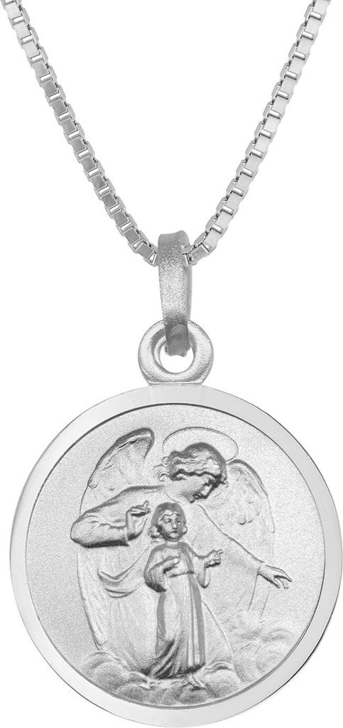 trendor 41472 Halskette mit Schutzengel-Anhänger Ø 18 mm 925 Silber 1