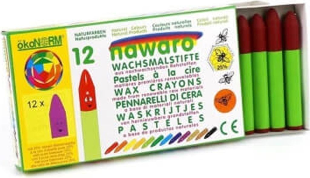 ökoNorm Wachskreide nawaro 12 Stück - mehrere Farben : pink Farbe: pink