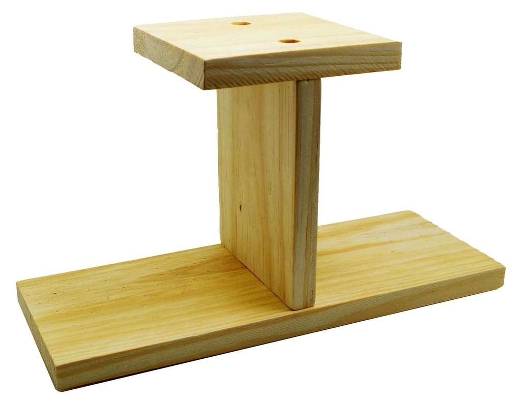 Kiefernholz-Ständer für Sukkulenten, 3 Plätze, kleiner Pflanzenständer, Maße: 25 x 9,5 x 14,5 cm