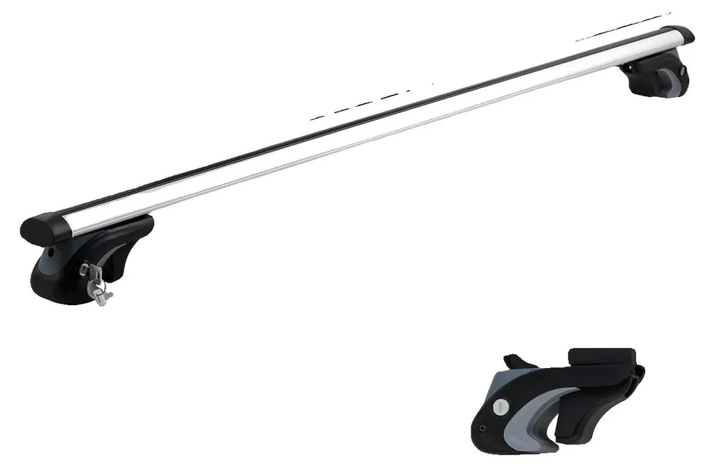 Barres de toit anti-bruit 132 cm charge 90 kg réglable sans outil