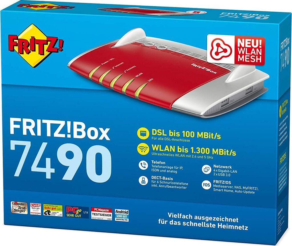 AVM FRITZ!Box 7490 WLAN AC + N router Obrázok produktu 13