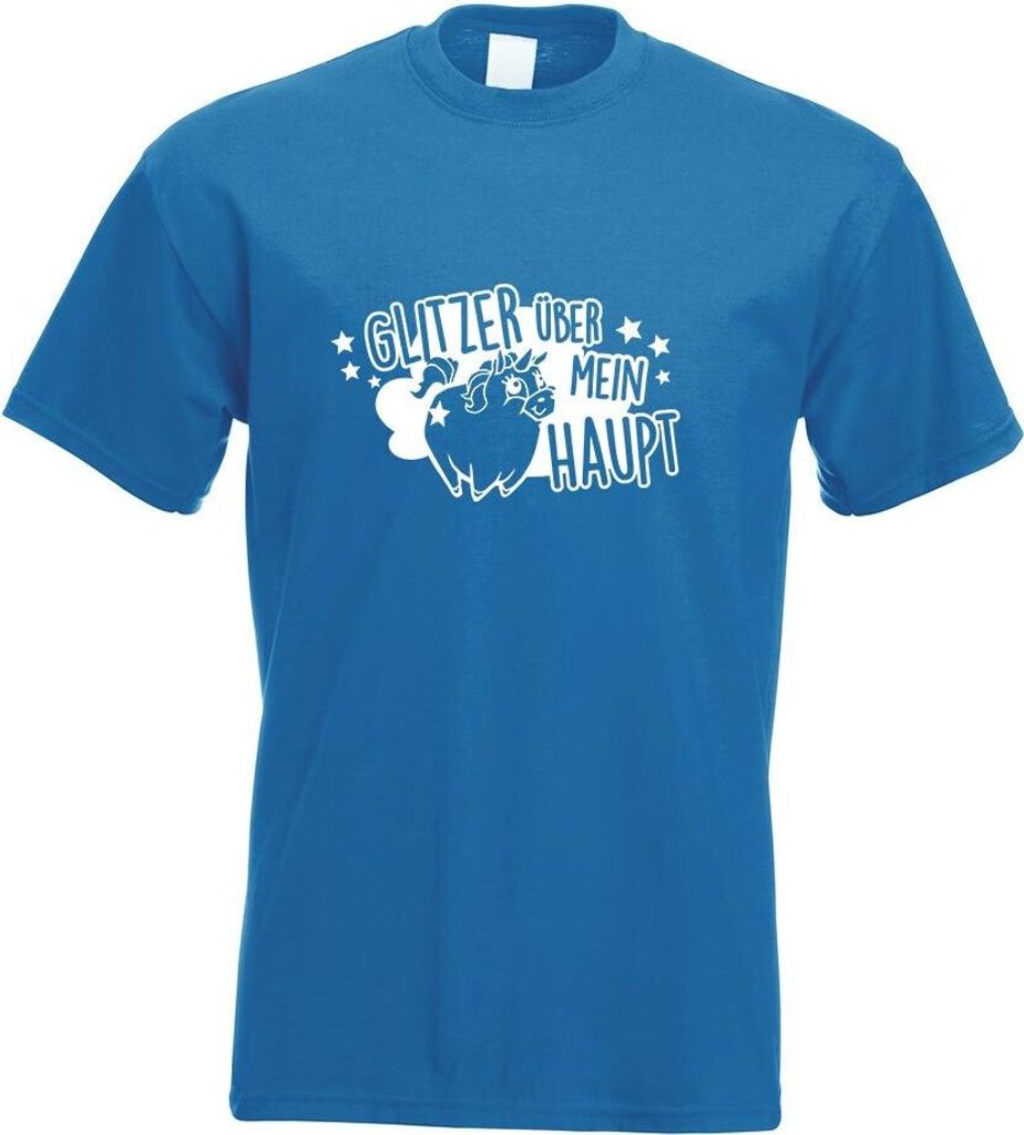 Kiwistar - T-Shirt - royal - Glitzer über Mein Haupt Herren Funshirt Bedruckt Design Sprüche Spruch Motive - mit Motiv Bedruckt - Funshirt Design...