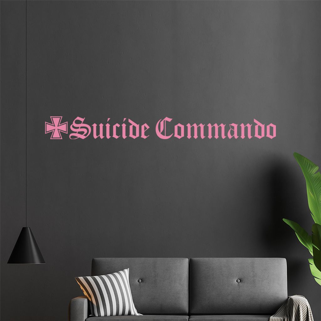 Suicide Commando Wandtattoo in 6 Größen - Wandaufkleber Wall Sticker - Dekoration, Küche, Wohnzimmer, Schlafzimmer, Badezimmer