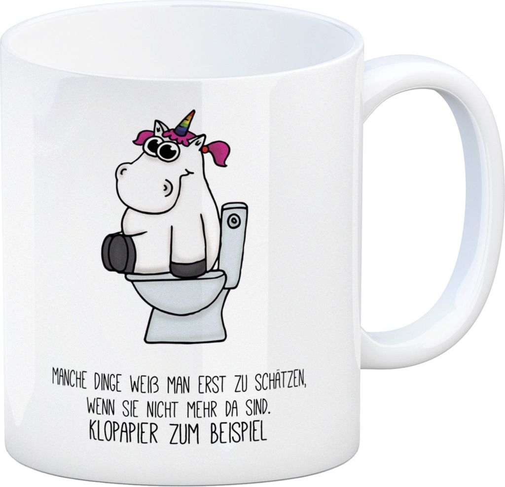 Kaffeebecher mit Spruch: manche Dinge weiß man erst zu ... Tasse Kaffeetasse