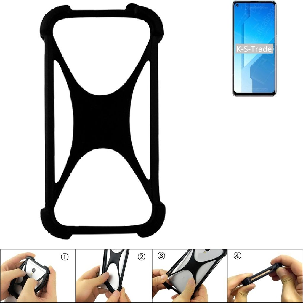 K-S-Trade Handy-Hülle Schutz-Hülle kompatibel mit Huawei Honor Play 4 5G Silikon Bumper TPU Softcase Smartphone Stoßschutz, schwarz