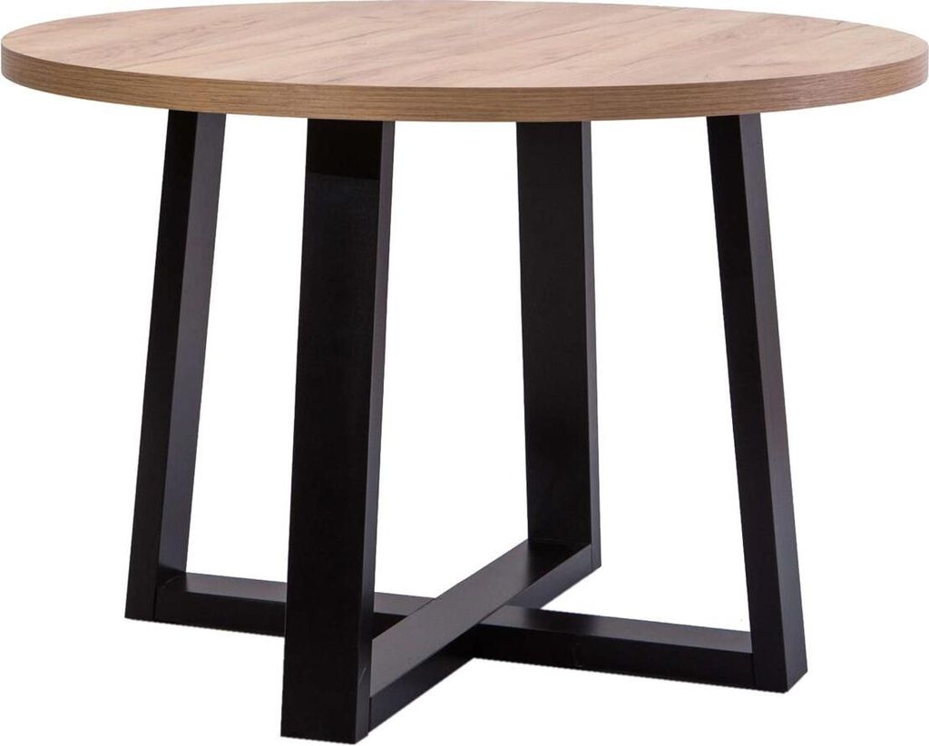 Runder Tisch 90 cm breit für Esszimmer Stella 90 GRAND klappbarer Esstisch mi Holzbeine ausziehbare Küchentisch, Große: 90 x 170 cm, Farbe: Eich...