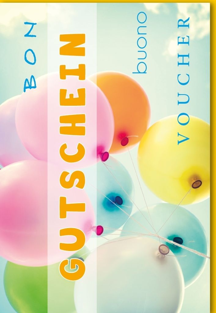 Gutschein - Farfalla - Glückwunschkarte im Format 11,5 x 17 cm mit