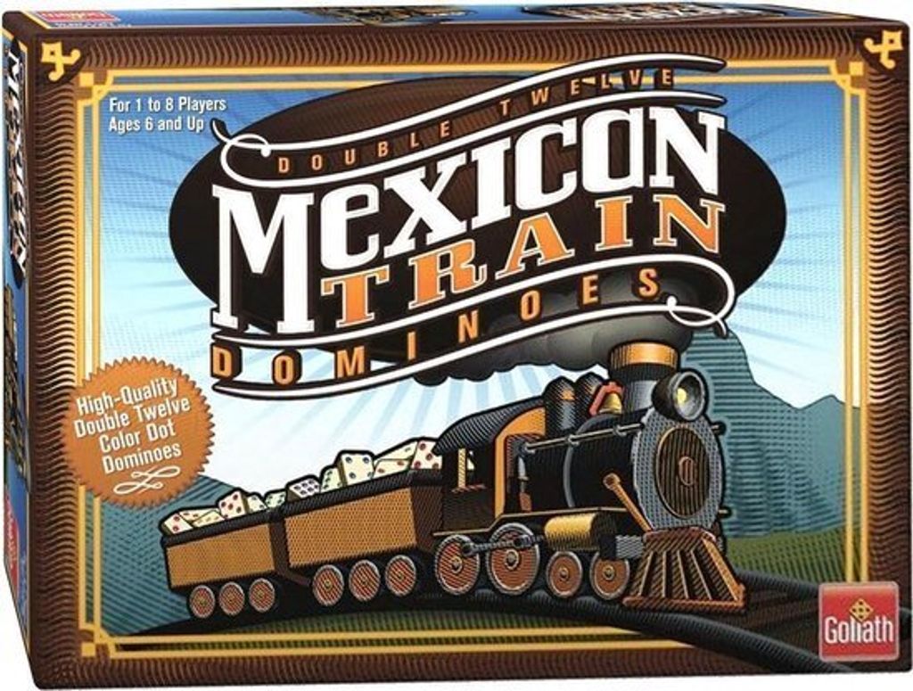Goliath Toys 376228 Domino Spiel Mexican Train High Quality Doppel 12 Neu