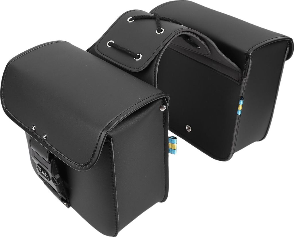 Motorrad Satteltaschen mit Schloss Kunstleder Wasserdicht Seite Gepäck Tasche Universal Design 7.4L Kapazität
