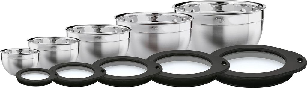 RÖSLE Schüssel-Set 10-tlg. mit Frischhaltedeckeln aus Glas Produktbild 