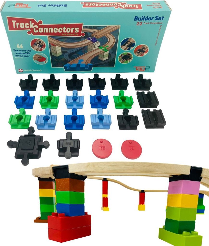 TOY2 T2-TC-SP-21011, Schienenverbinder, Schwarz, Rot