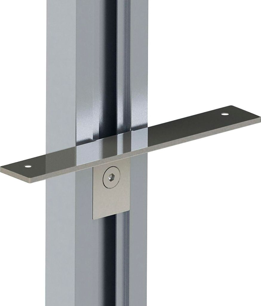 Volpato Regalboden Halterung für Holzregale passend zum Stili Regalsystem, Aluminium schwarz eloxiert