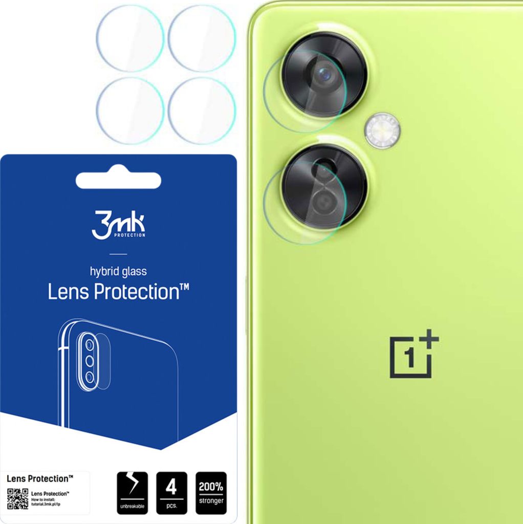 3mk Hybridglas Lens Protection fr OnePlus Nord CE 3 Lite Kamera Objektiv Kameralinse 0,16mm 6H (4 Stck)