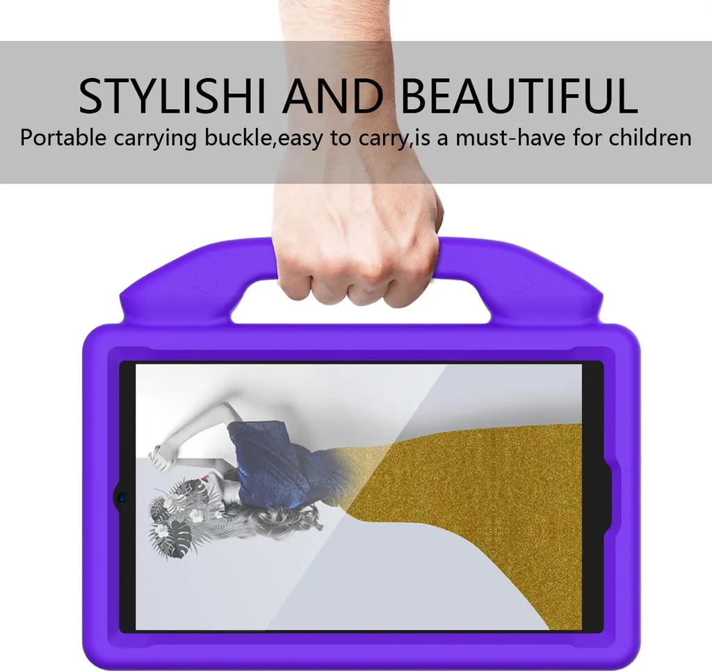 OFFERTA! Custodia Viola Samsung Galaxy Tab A7 Lite/A9 - Anti-Caduta Kids - 4