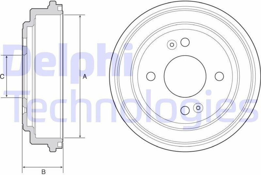 2x DELPHI Bremstrommel BF551 für HYUNDAI GETZ (TB) Produktbild 