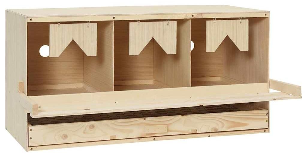 vidaXL 3er Legenest 72x33x38 cm Massivholz Kiefer