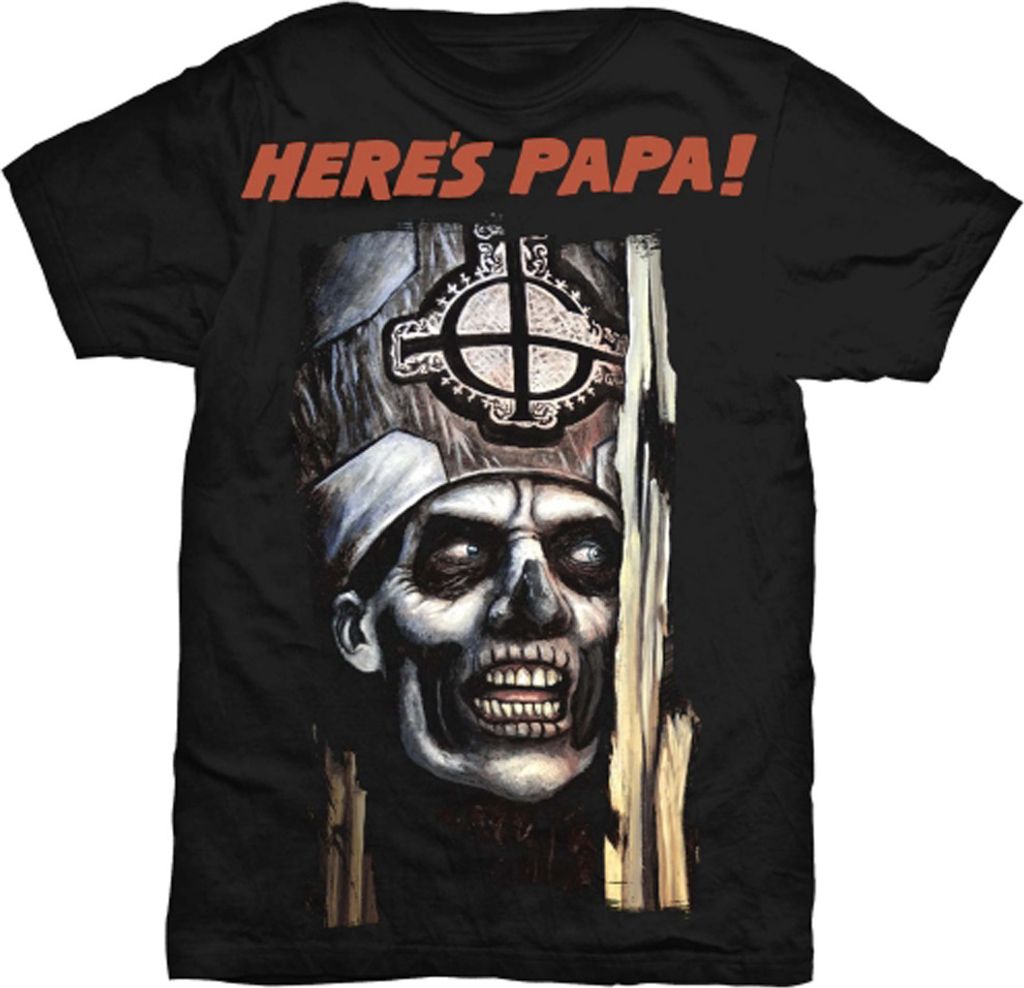 Ghost Here's Papa Men's Black T Shirt: Large