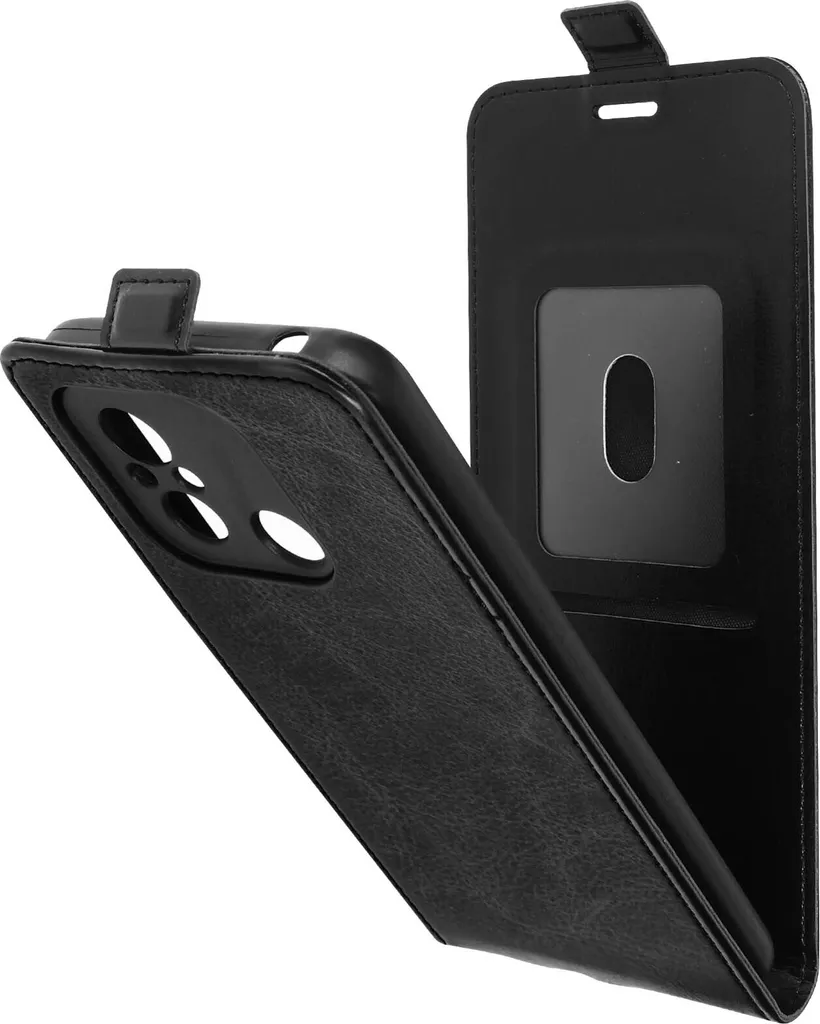 Xiaomi Redmi 12C Custodia verticale con vassoio portacarte nero